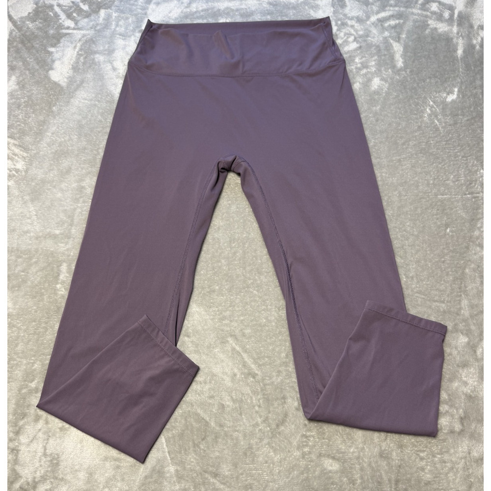 Adanola High Rise Leggings Womens 2XL Purple Workout Athletic Stretch 7/8 Length